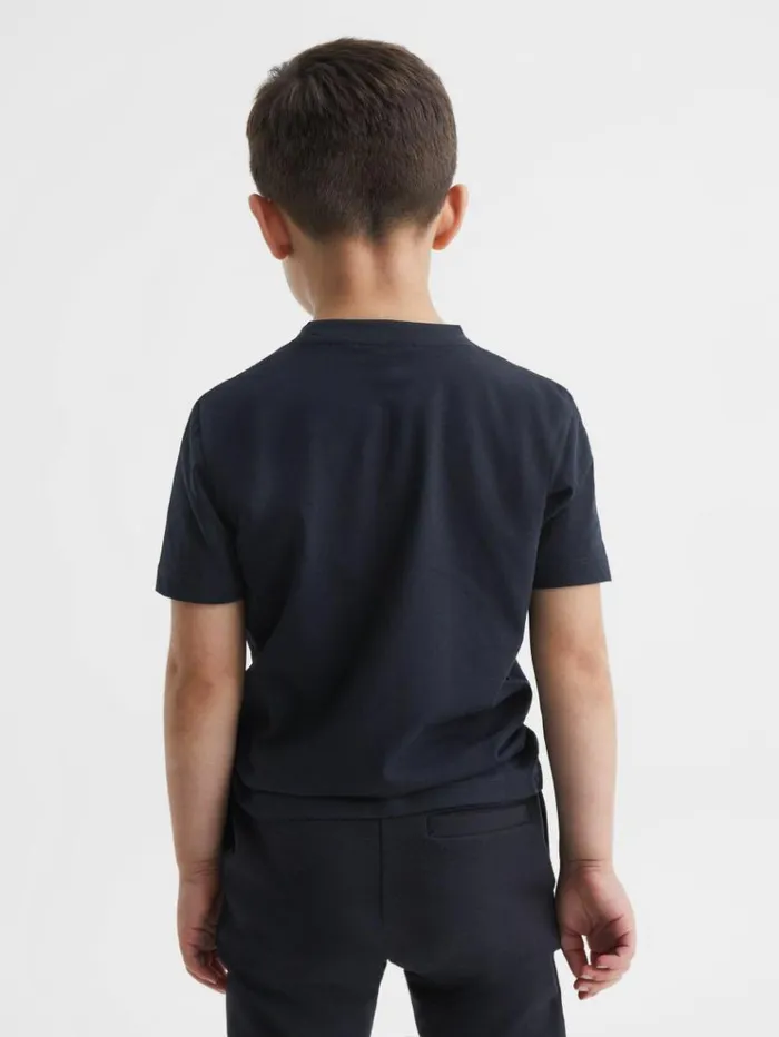 REISS TShirts Children Cotton Crew Neck TShirt Navy