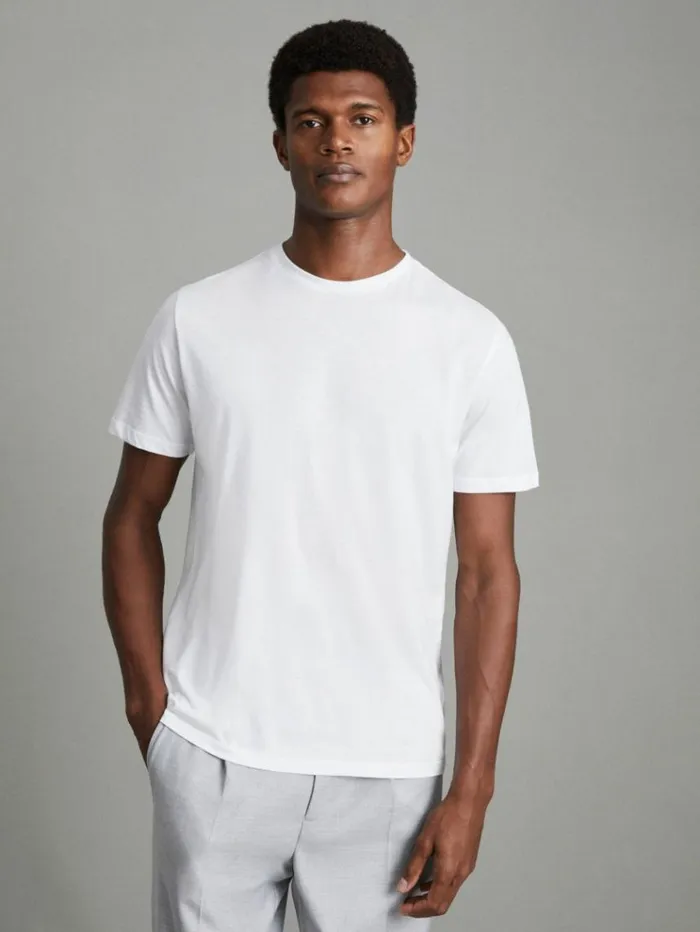 REISS TShirts Men Crew Neck TShirt White
