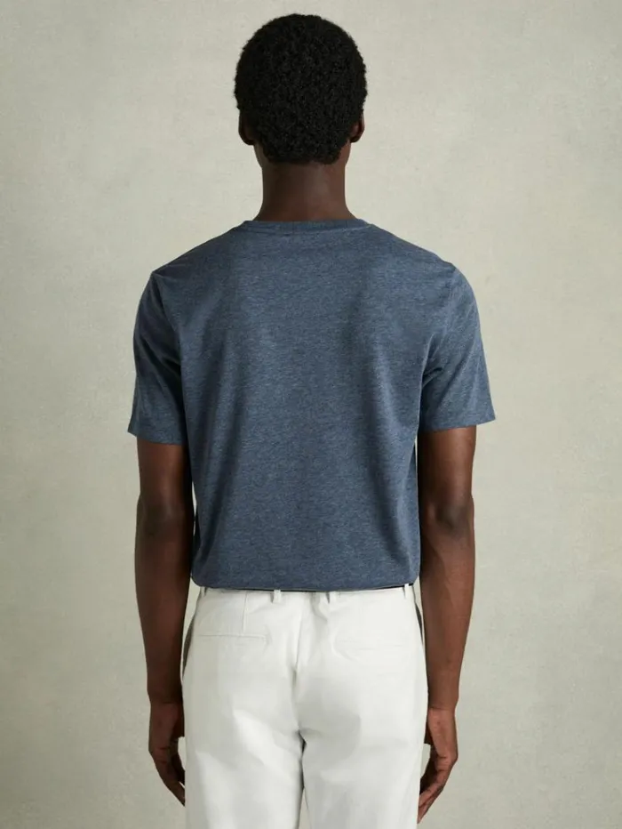 REISS TShirts Men Crew Neck TShirts 3 Pack Airforce Blue Multi