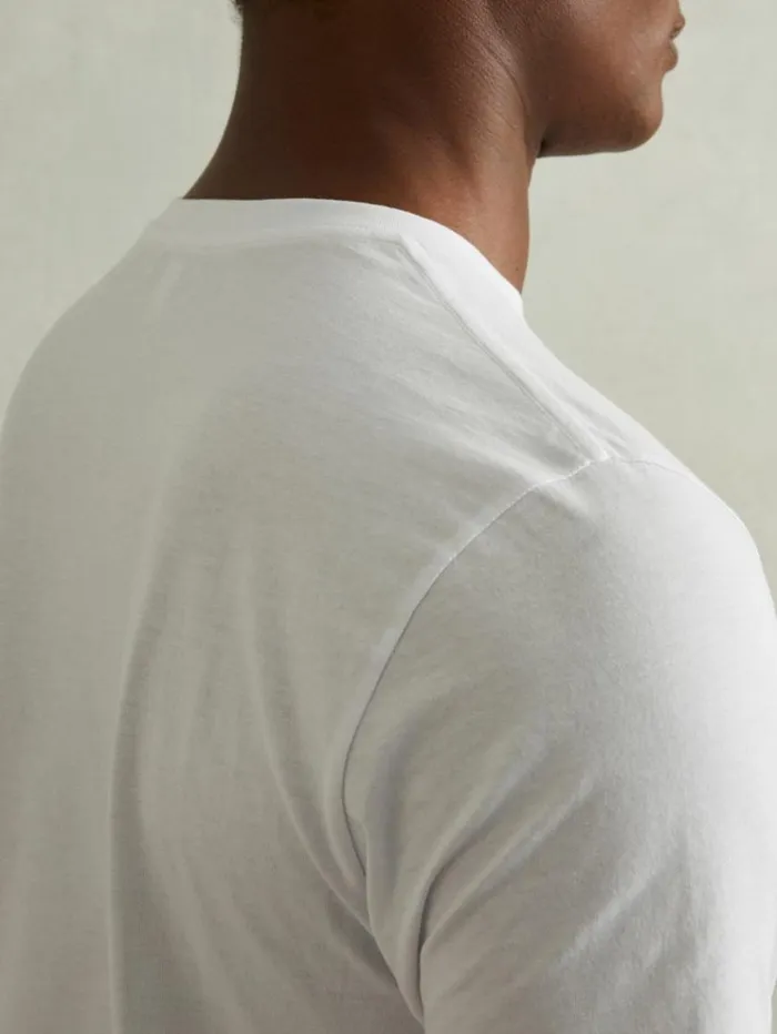 REISS TShirts Men Crew Neck TShirts 3 Pack Camelpistachiowhite