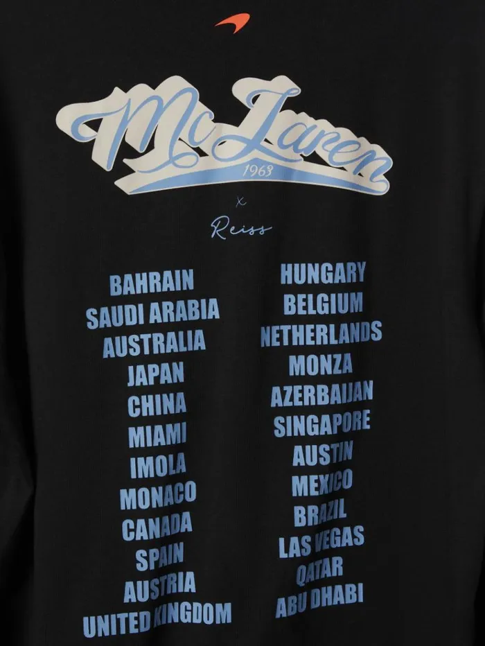 REISS TShirts Men McLaren F1 Crew Neck Tour TShirt Black