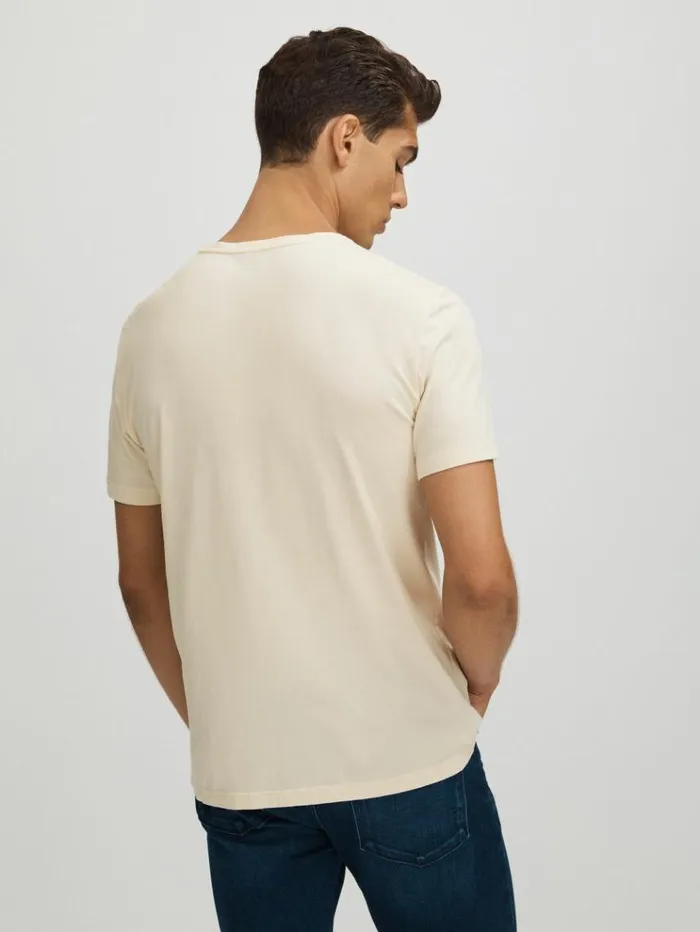 REISS TShirts Men Paige Crew Neck TShirt Ceramic