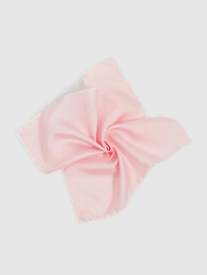 REISS Ties and Pocket Squares Men Silk Polka Dot Pocket Square Light Pink