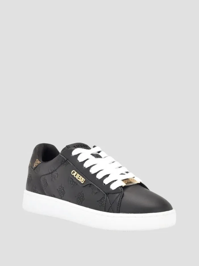 Renzy Debossed Logo LowTop Sneakers Black 001 Sneakers GUESS Women