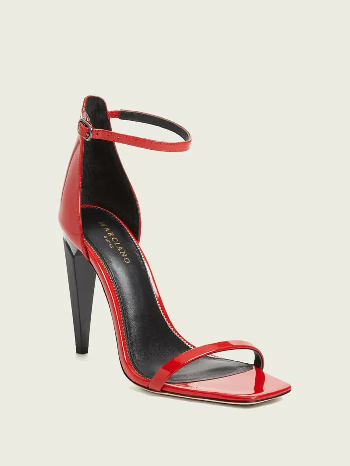 Revel Patent Leather Heel Lacquer Red A503 Heels GUESS Women