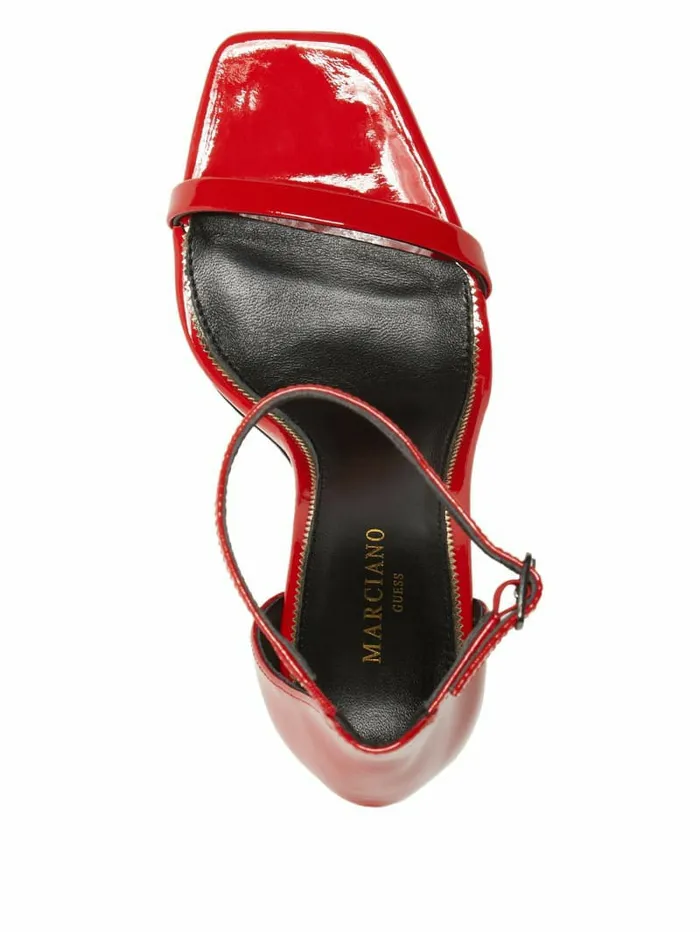 Revel Patent Leather Heel Lacquer Red A503 Heels GUESS Women
