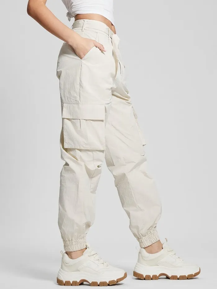 Riko Cargo Pants Pearl Oyster Bottoms GUESS Women