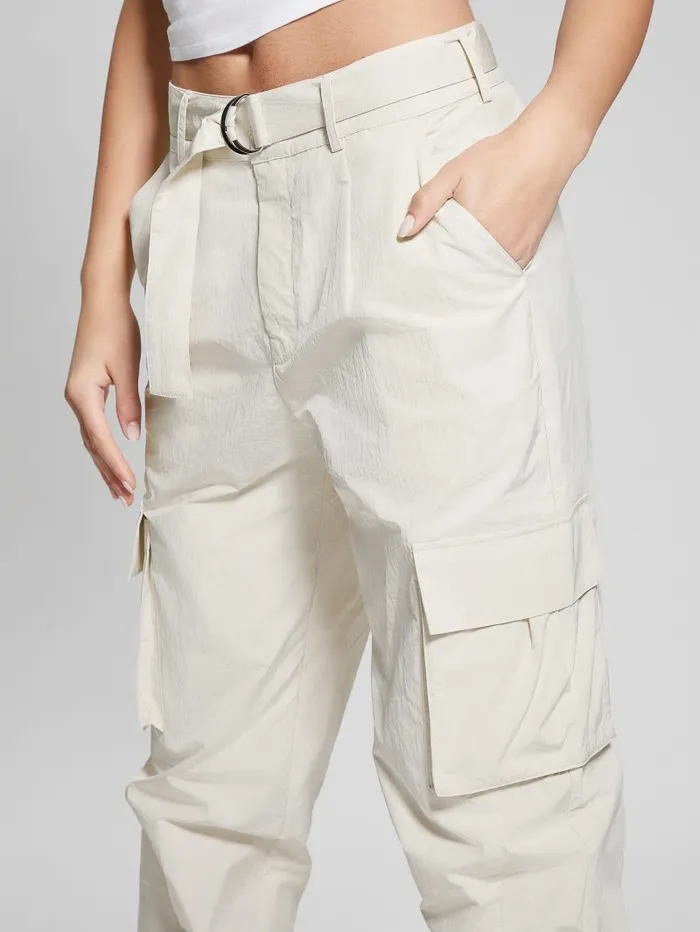 Riko Cargo Pants Pearl Oyster Bottoms GUESS Women