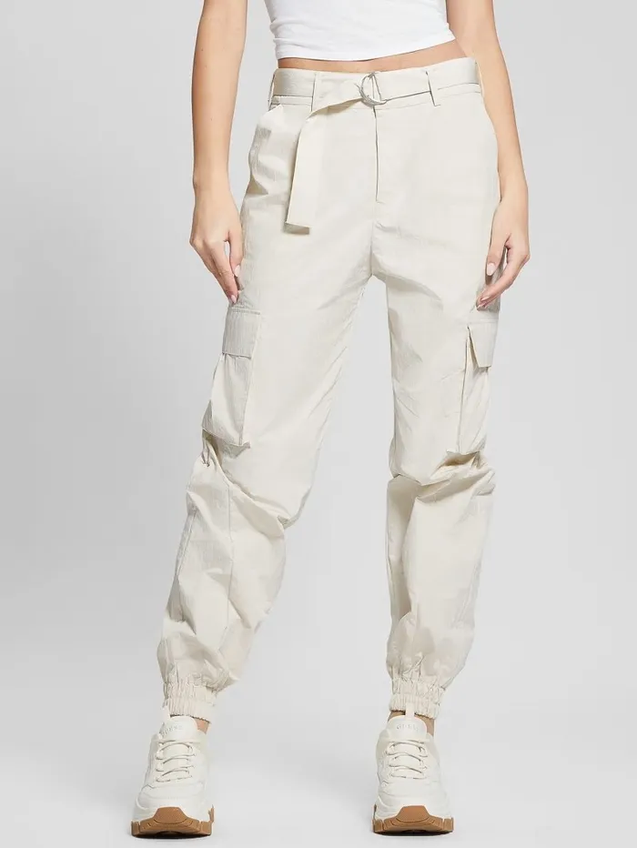 Riko Cargo Pants Pearl Oyster Bottoms GUESS Women