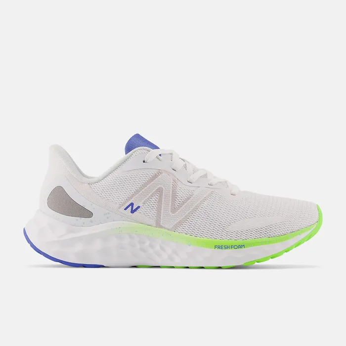 Running New Balance Women Fresh Foam Arishi v4 White with Pixel Green and Bright Lapis Running New Balance Women Fresh Foam Arishi v4 White with Pixel Green and Bright Lapis