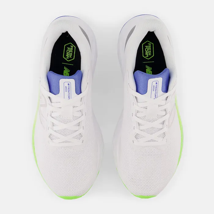 Running New Balance Women Fresh Foam Arishi v4 White with Pixel Green and Bright Lapis Running New Balance Women Fresh Foam Arishi v4 White with Pixel Green and Bright Lapis