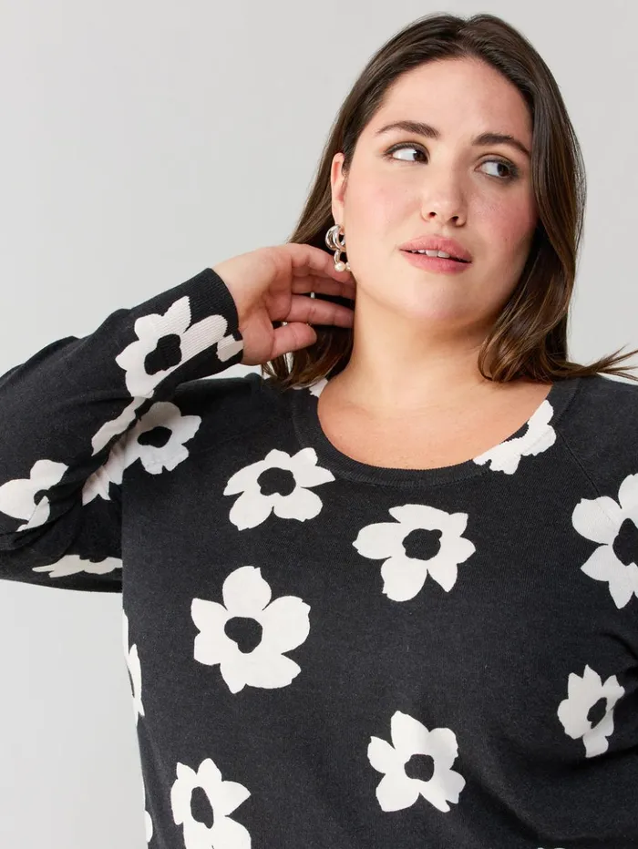 Sanctuary Clothing Inclusive Women All Day Long Sweater Flower Pop Inclusive Collection Sanctuary Clothing Inclusive Women All Day Long Sweater Flower Pop Inclusive Collection