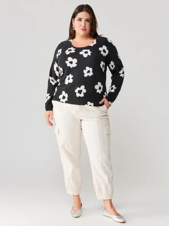 Sanctuary Clothing Inclusive Women All Day Long Sweater Flower Pop Inclusive Collection