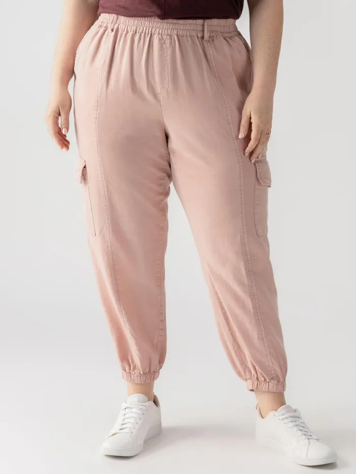 Sanctuary Clothing Inclusive Women Relaxed Rebel Standard Rise Cargo Pant Smokey Rose Inclusive Collection