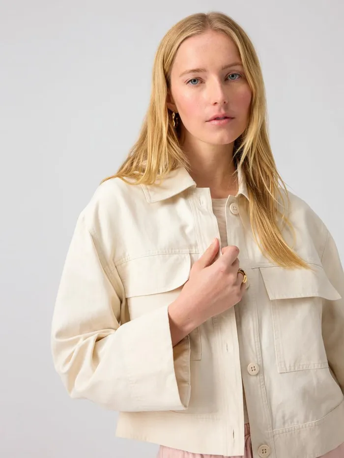Sanctuary Clothing Jackets and Outerwear Women Lila Canvas Jacket Birch Sanctuary Clothing Jackets and Outerwear Women Lila Canvas Jacket Birch