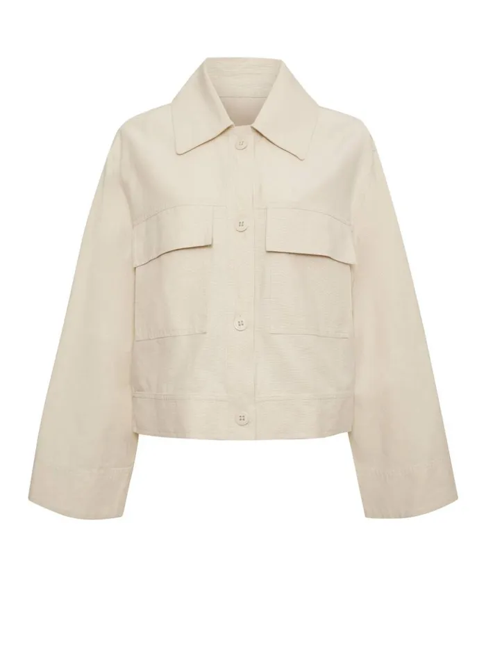 Sanctuary Clothing Jackets and Outerwear Women Lila Canvas Jacket Birch Sanctuary Clothing Jackets and Outerwear Women Lila Canvas Jacket Birch