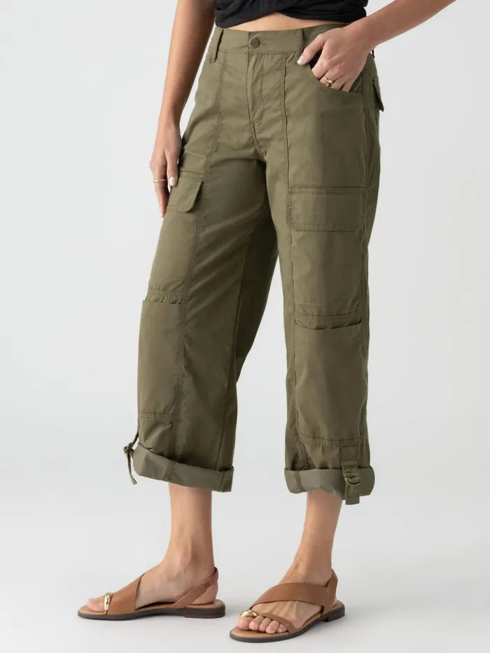 Sanctuary Clothing Pants Women Cali Cargo Standard Rise Pant Mossy Green