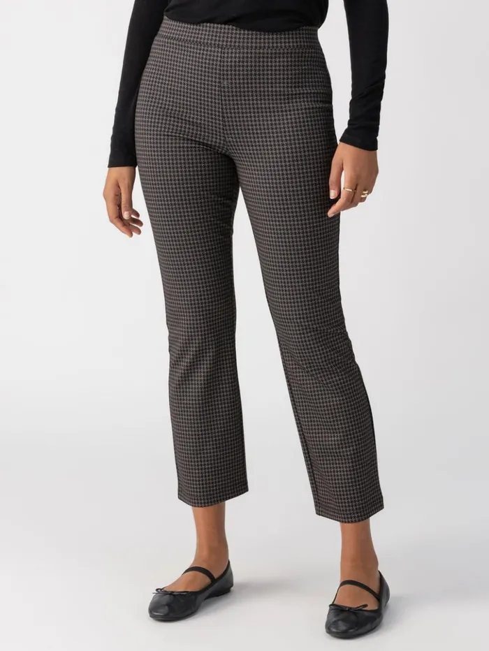 Sanctuary Clothing Pants Women Carnaby Kick Crop SemiHigh Rise Legging Shadow Check