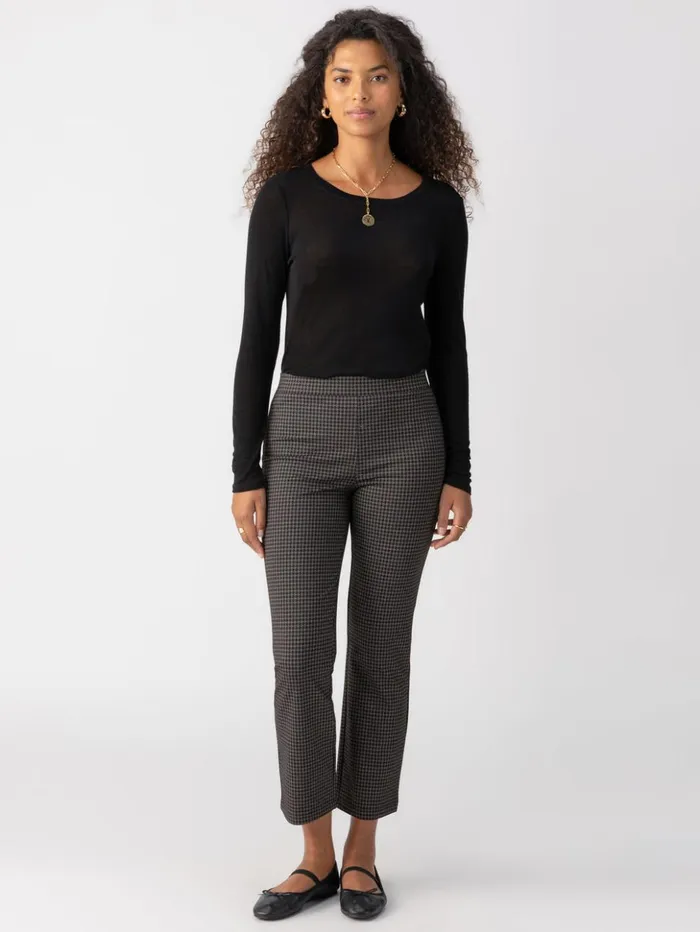 Sanctuary Clothing Pants Women Carnaby Kick Crop SemiHigh Rise Legging Shadow Check Sanctuary Clothing Pants Women Carnaby Kick Crop SemiHigh Rise Legging Shadow Check