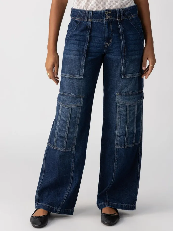 Sanctuary Clothing Pants Women Level Up Standard Rise Cargo Pant Crescent