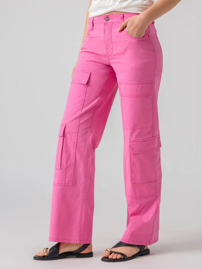 Sanctuary Clothing Pants Women Low Slung Y2K Standard Rise Cargo Pant Wild Pink