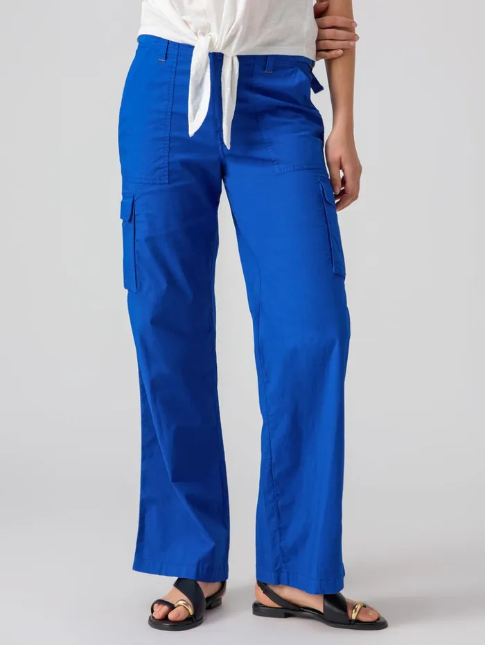Sanctuary Clothing Pants Women Reissue Cargo Standard Rise Pant Ocean Blue