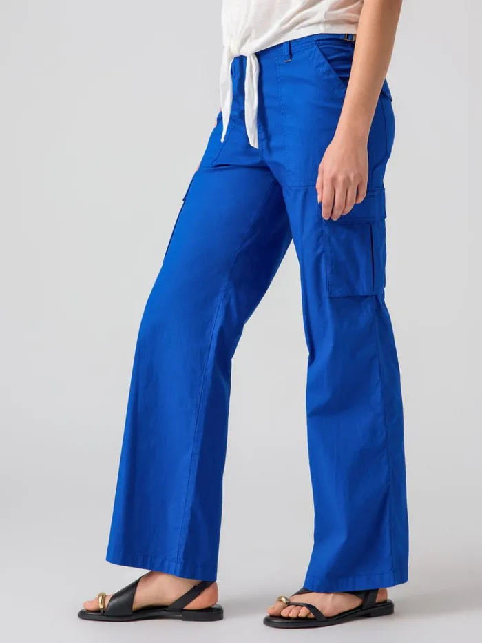 Sanctuary Clothing Pants Women Reissue Cargo Standard Rise Pant Ocean Blue