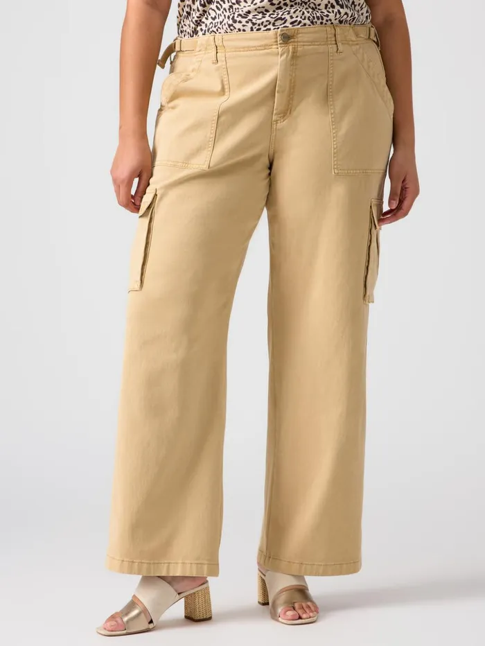 Sanctuary Clothing Pants Women Reissue Cargo Standard Rise Pant True Khaki Inclusive Collection