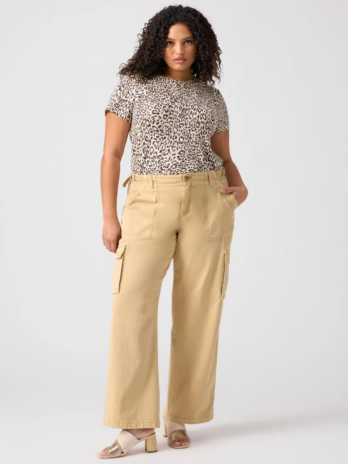 Sanctuary Clothing Pants Women Reissue Cargo Standard Rise Pant True Khaki Inclusive Collection