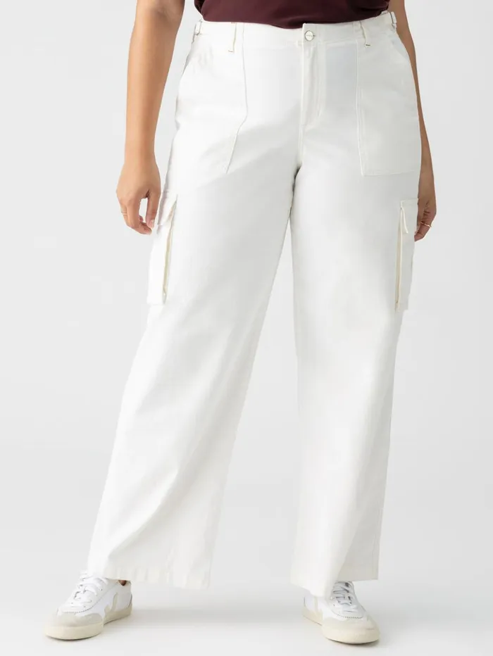 Sanctuary Clothing Pants Women Reissue Cargo Standard Rise Pant White Inclusive Collection Sanctuary Clothing Pants Women Reissue Cargo Standard Rise Pant White Inclusive Collection