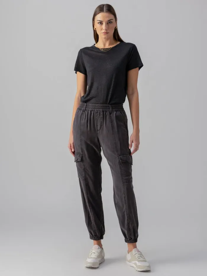 Sanctuary Clothing Pants Women Relaxed Rebel Standard Rise Pant Black