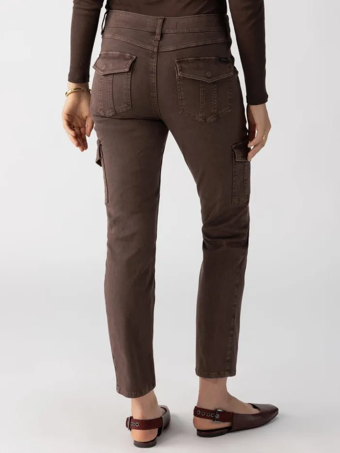 Sanctuary Clothing Pants Women Sculpted Hayden Cargo Standard Rise Pant Brown Sugar