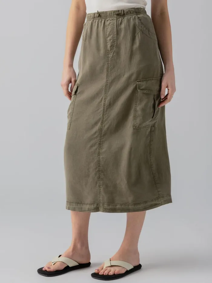 Sanctuary Clothing Skirts Women Parachute SemiHigh Rise Skirt Burnt Olive