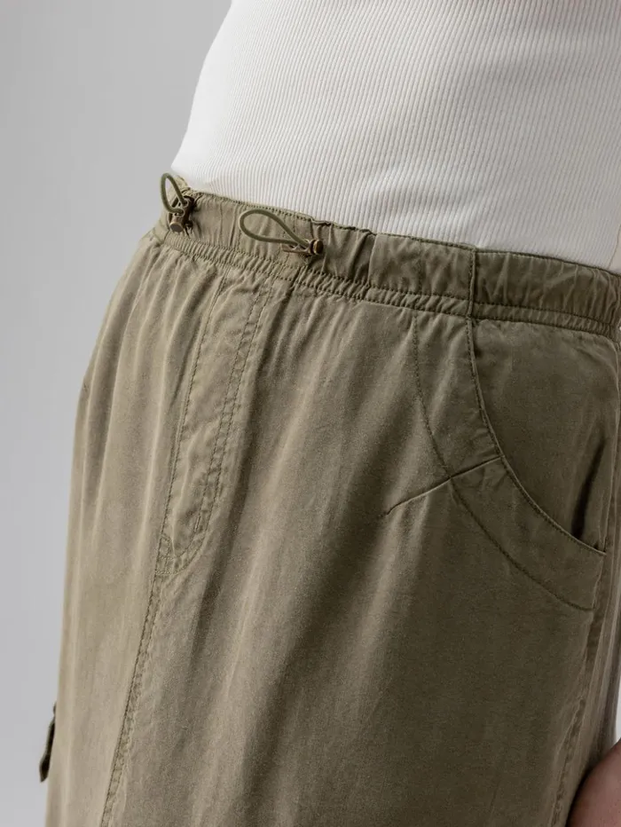 Sanctuary Clothing Skirts Women Parachute SemiHigh Rise Skirt Burnt Olive