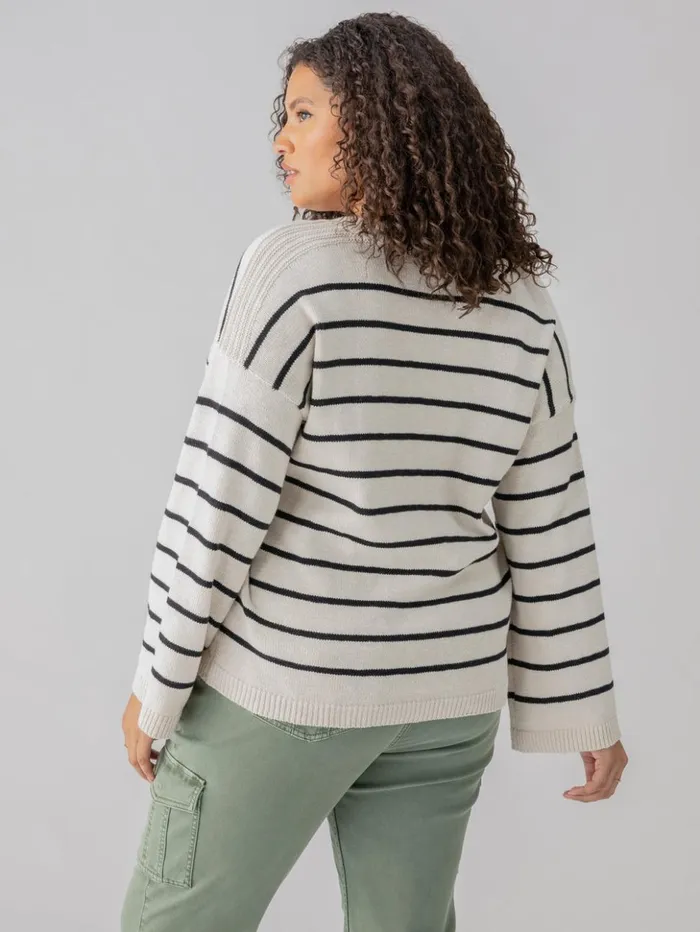 Sanctuary Clothing Sweaters and Cardis Women Chill Vibes Sweater Chalk Black Stripe Inclusive Collection