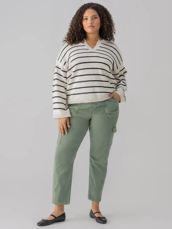 Sanctuary Clothing Sweaters and Cardis Women Chill Vibes Sweater Chalk Black Stripe Inclusive Collection