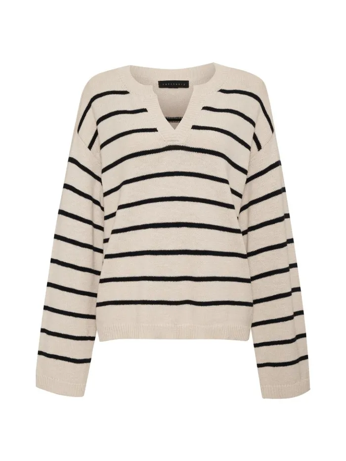 Sanctuary Clothing Sweaters and Cardis Women Chill Vibes Sweater Chalk Black Stripe Inclusive Collection