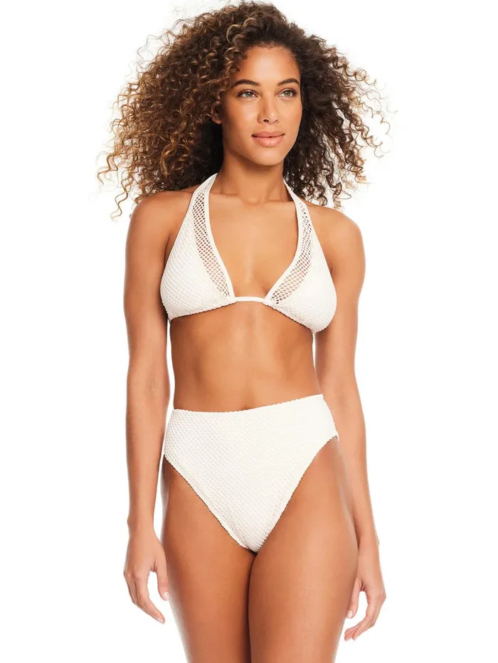 Sanctuary Clothing Swim Bottoms Women Sea Crochet High Rise Bikini Bottom White Sand Sanctuary Clothing Swim Bottoms Women Sea Crochet High Rise Bikini Bottom White Sand