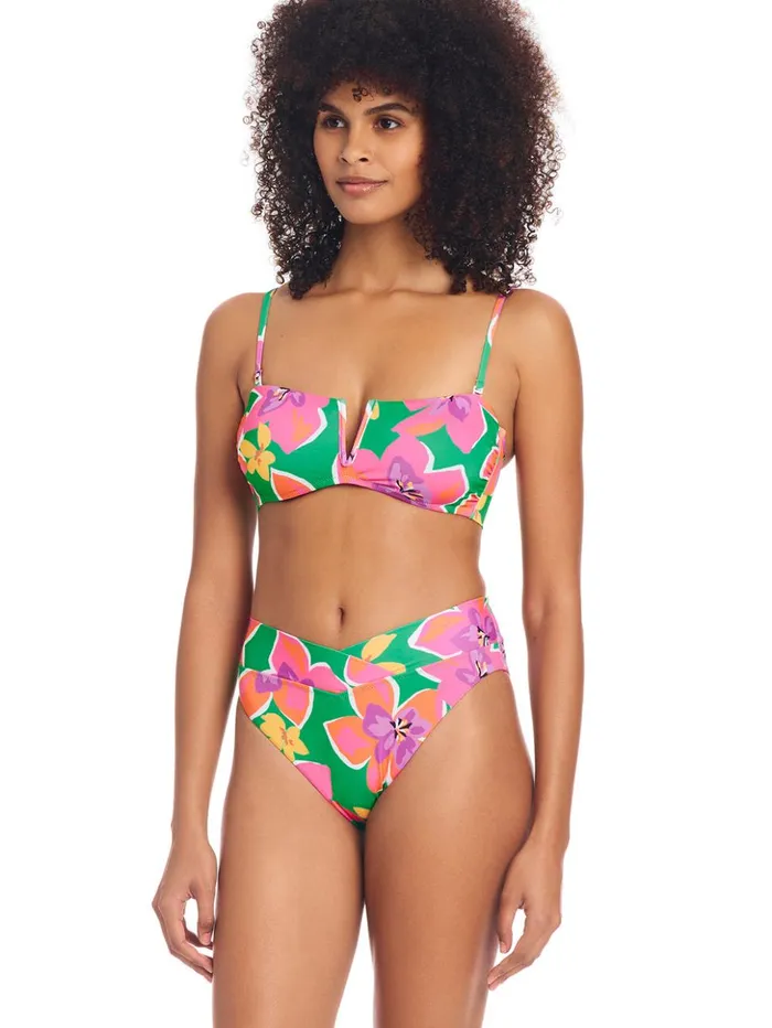 Sanctuary Clothing Swim Tops Women Super Bloom VWire Bandeau Bikini Top Multi Sanctuary Clothing Swim Tops Women Super Bloom VWire Bandeau Bikini Top Multi