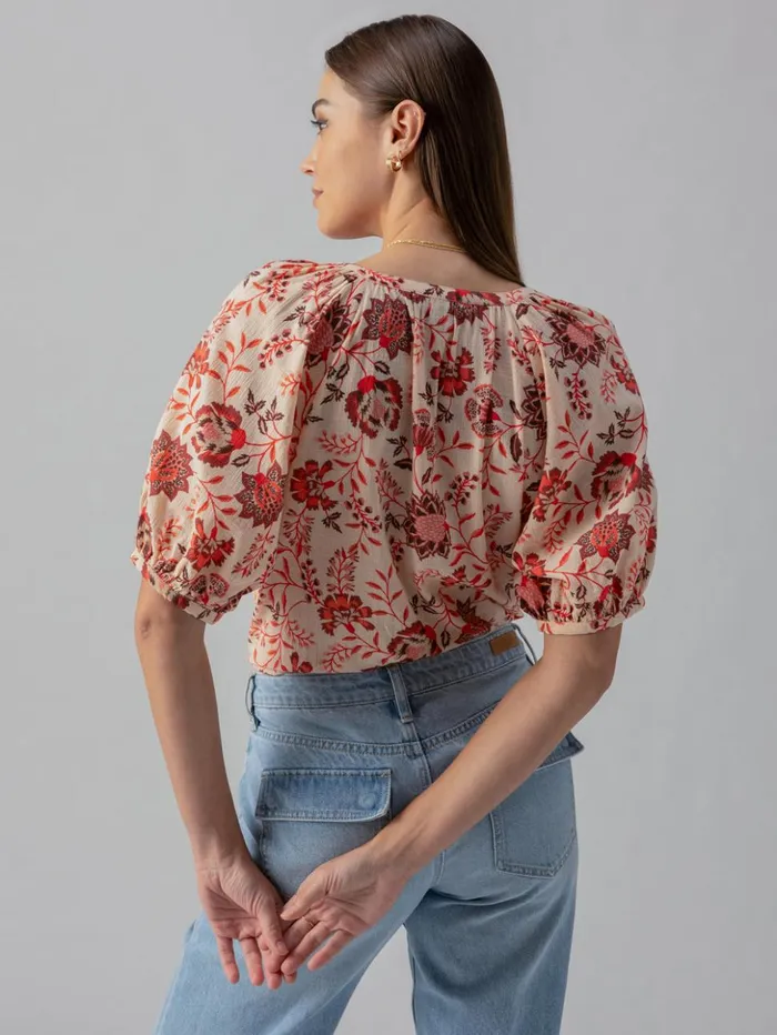 Sanctuary Clothing Tees and Tops Women Bubble Sleeve Boho Blouse Pacific Light Sanctuary Clothing Tees and Tops Women Bubble Sleeve Boho Blouse Pacific Light