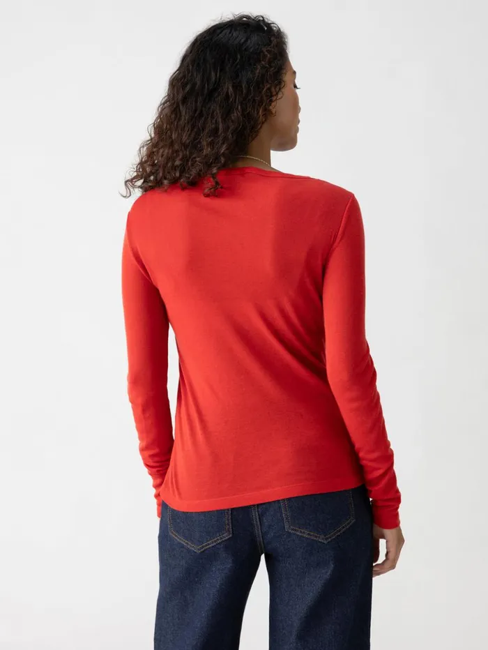 Sanctuary Clothing Tees and Tops Women Keep It Simple Tee Cherry Red