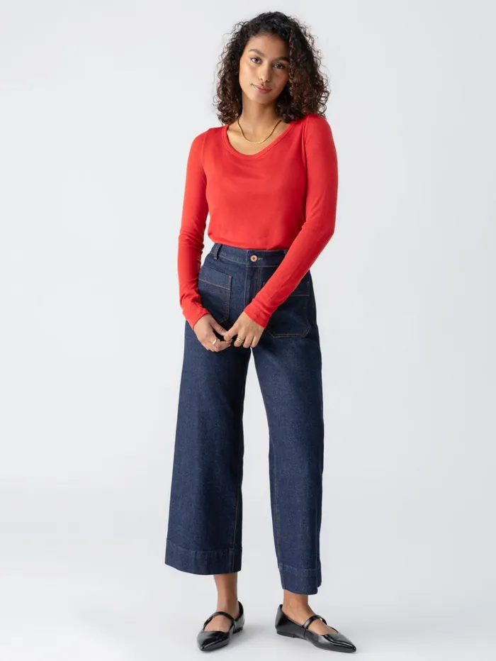 Sanctuary Clothing Tees and Tops Women Keep It Simple Tee Cherry Red