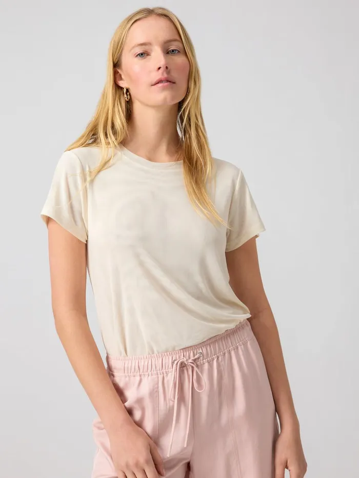 Sanctuary Clothing Tees and Tops Women Perfect Mesh Tee Birch
