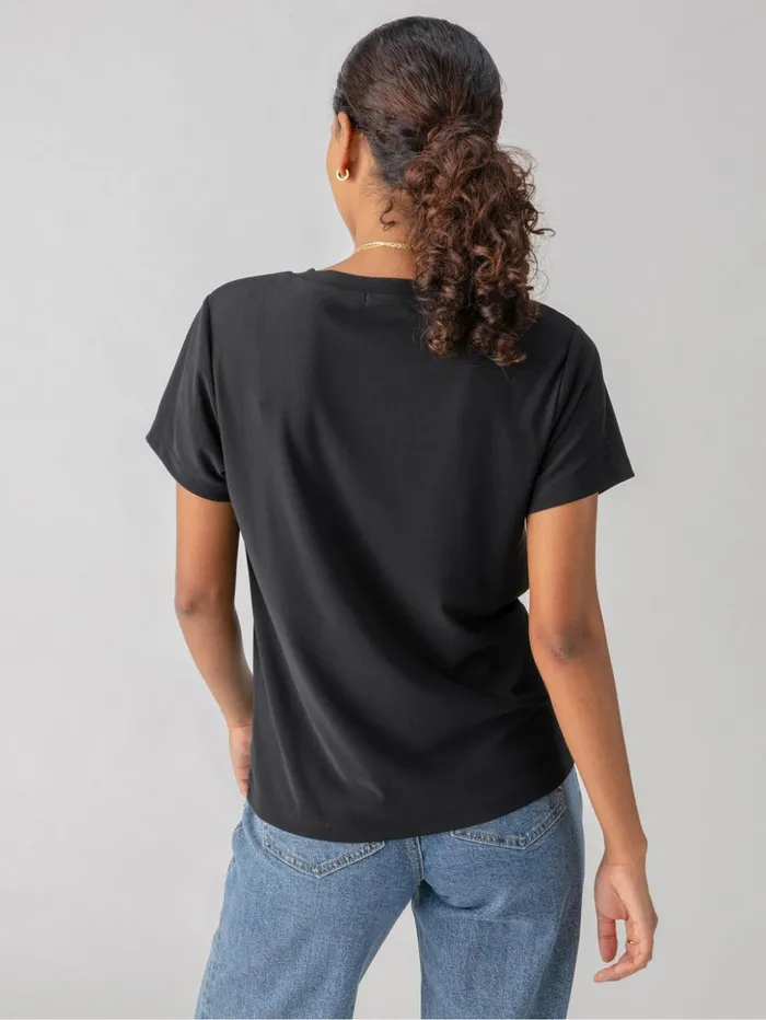 Sanctuary Clothing Tees and Tops Women Perfect Mesh Tee Black Sanctuary Clothing Tees and Tops Women Perfect Mesh Tee Black