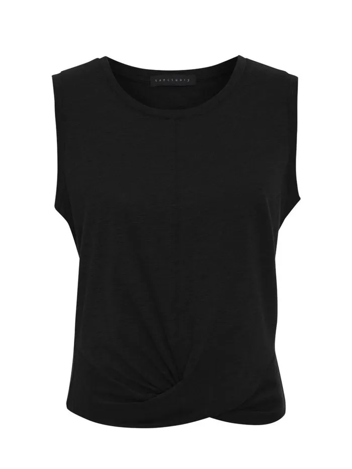 Sanctuary Clothing Tees and Tops Women Twisted Tank Black