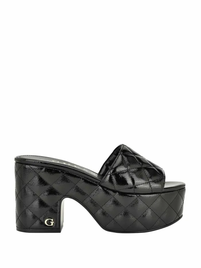 Sandals Yanni Quilted Platform Mules Black 002 8211 GUESS Women