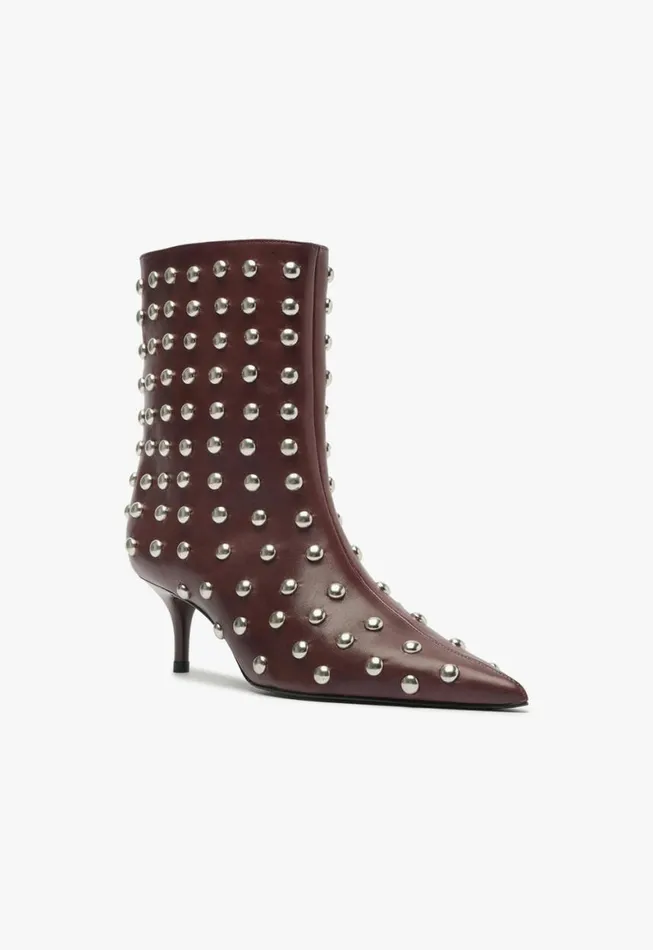 Schutz Shoes Booties Gail Studs Bootie Cherry Wine 8211 Women