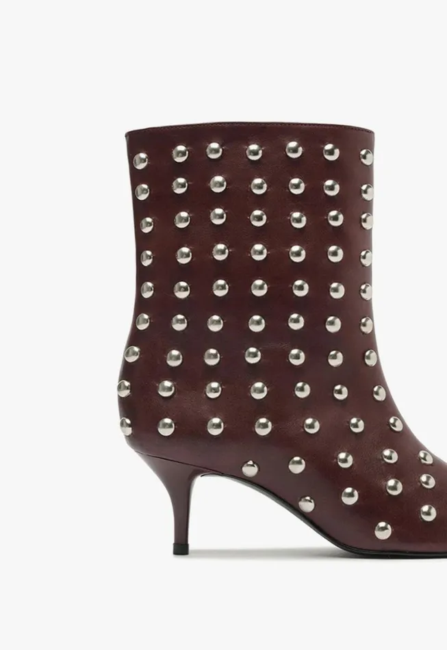 Schutz Shoes Booties Gail Studs Bootie Cherry Wine 8211 Women