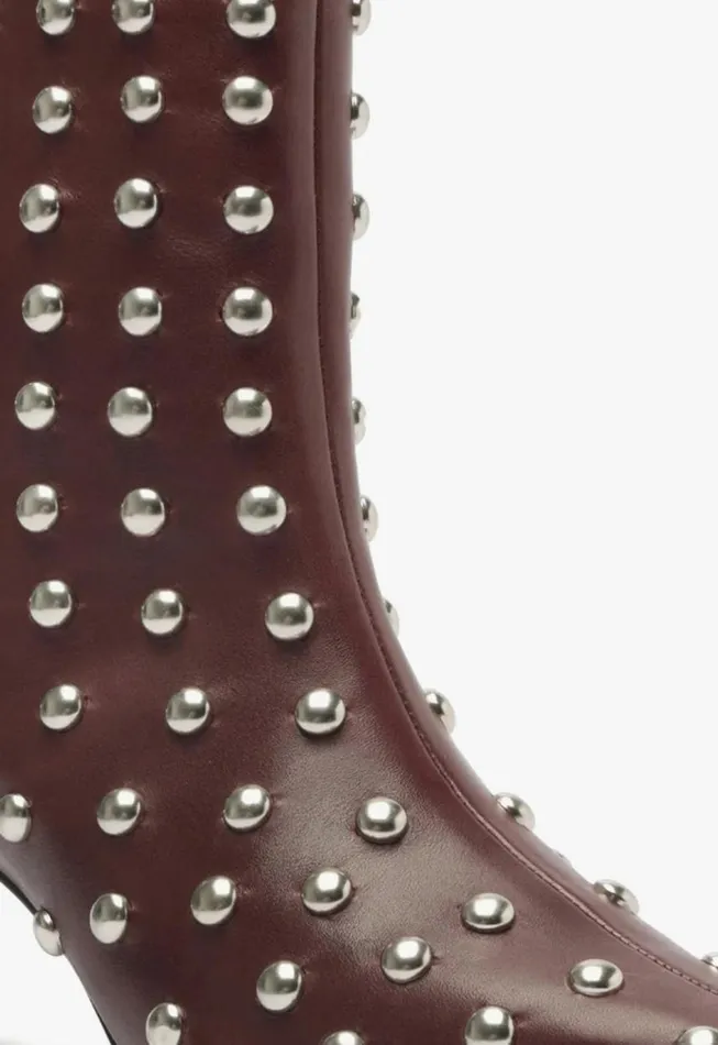Schutz Shoes Booties Gail Studs Bootie Cherry Wine 8211 Women