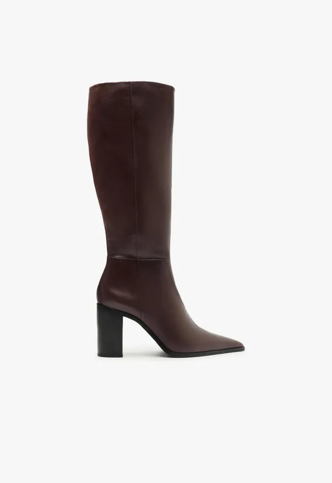 Schutz Shoes Boots Mikki Up Block Boot Brown 8211 Women